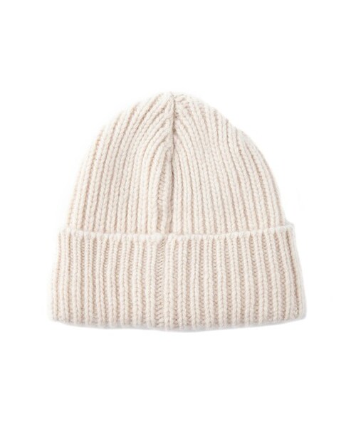 Maison Kitsune（メゾンキツネ）の「RIBBED HAT（帽子・メンズ・ホワイト系/ネイビー・U）」の4枚目の写真