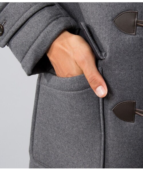 JUNMEN（ジュンメン）の「【先行受注】ボンディングメルトンダッフル（ジャケット/アウター・メンズ・グレー/ネイビー・M/L/L1）」の9枚目の写真