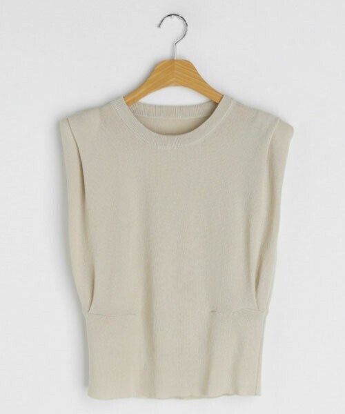 DHOLIC(ディーホリック)の「タックニット(ニット/セーター・レディース・ベージュ/ブラック/グリーン・ONESIZE)」の1枚目の写真