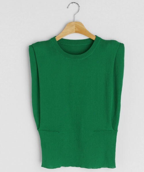 DHOLIC(ディーホリック)の「タックニット(ニット/セーター・レディース・ベージュ/ブラック/グリーン・ONESIZE)」の3枚目の写真