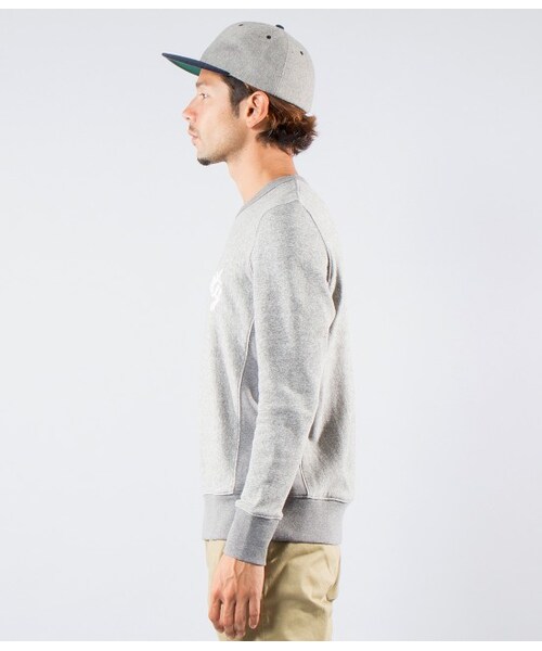 JUNMEN（ジュンメン）の「ステッチロゴスウェット（トップス・メンズ・グレー/ネイビー・S/M/L）」の4枚目の写真