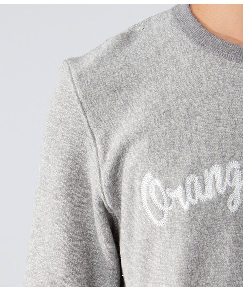 JUNMEN（ジュンメン）の「ステッチロゴスウェット（トップス・メンズ・グレー/ネイビー・S/M/L）」の7枚目の写真