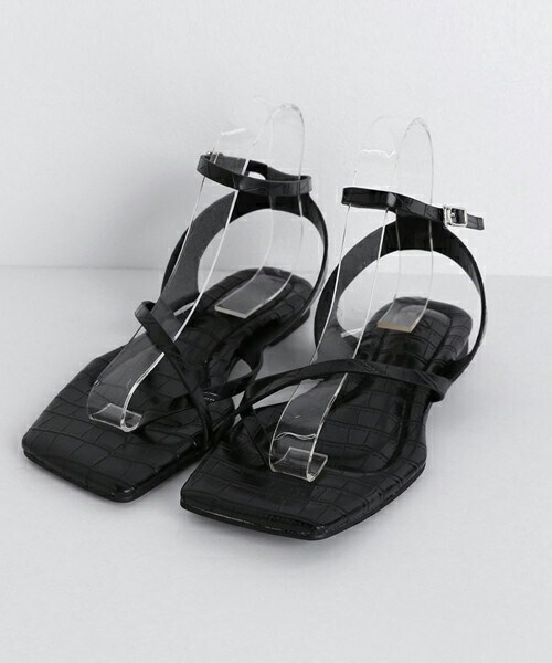 DHOLIC(ディーホリック)の「クロコ調フラットサンダル・全4色(サンダル・レディース・ブラウン/グリーン/ホワイト/ブラック・230/235/240/245/250)」の3枚目の写真