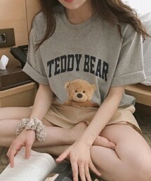 DHOLIC STYLE | [naturalmind] TEDDYBEARプリントTシャツ (Tシャツ/カットソー)