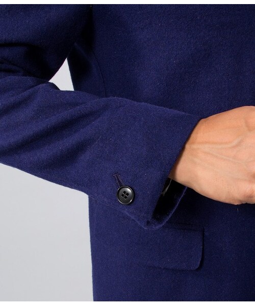 JUNRED（ジュンレッド）の「【先行受注】メルトンチェスターコート（ジャケット/アウター・メンズ・キャメル/ネイビー/ブルー・0/1/2）」の9枚目の写真