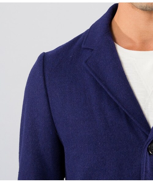 JUNRED（ジュンレッド）の「【先行受注】メルトンチェスターコート（ジャケット/アウター・メンズ・キャメル/ネイビー/ブルー・0/1/2）」の8枚目の写真