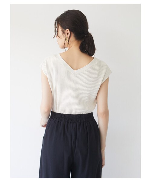 Green Parks(グリーンパークス)の「≪USED≫・SUGAR SPOON 2wayフレンチコットンニット(トップス・アイボリー/チャコールグレー/ブラック/モカ/ブラウン/ライトカーキ・F)」の9枚目の写真