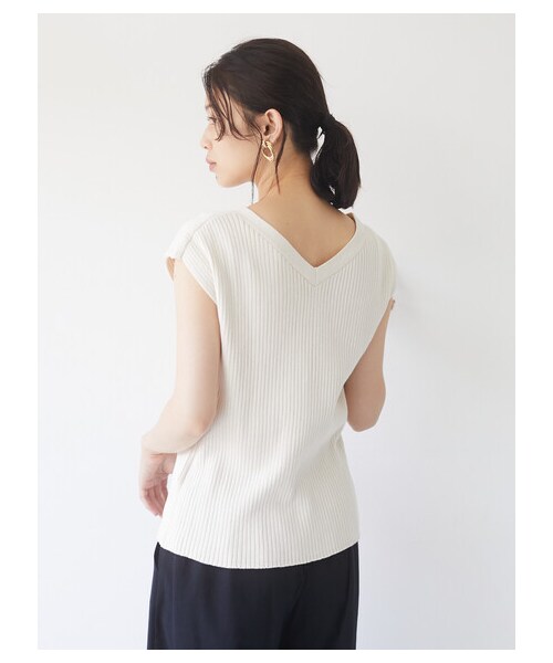 Green Parks(グリーンパークス)の「≪USED≫・SUGAR SPOON 2wayフレンチコットンニット(トップス・アイボリー/チャコールグレー/ブラック/モカ/ブラウン/ライトカーキ・F)」の3枚目の写真