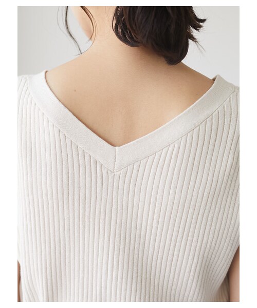 Green Parks(グリーンパークス)の「≪USED≫・SUGAR SPOON 2wayフレンチコットンニット(トップス・アイボリー/チャコールグレー/ブラック/モカ/ブラウン/ライトカーキ・F)」の12枚目の写真