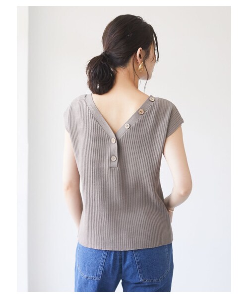 Green Parks(グリーンパークス)の「≪USED≫・SUGAR SPOON 2wayフレンチコットンニット(トップス・アイボリー/チャコールグレー/ブラック/モカ/ブラウン/ライトカーキ・F)」の13枚目の写真