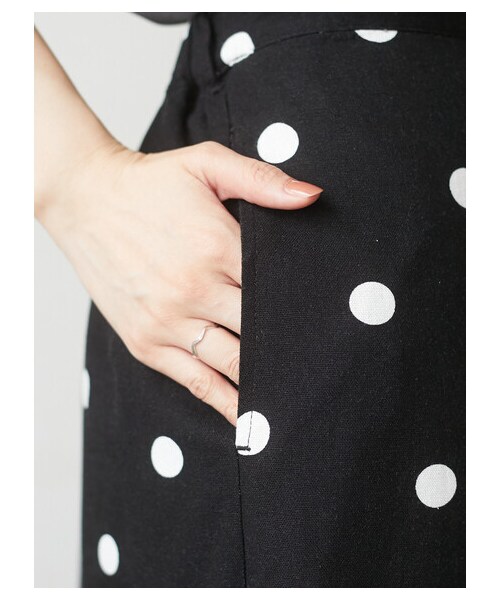 Green Parks(グリーンパークス)の「≪USED≫・SUGAR SPOON リネンドットマーメイドスカート(スカート・ブラック/ベージュ・F)」の7枚目の写真