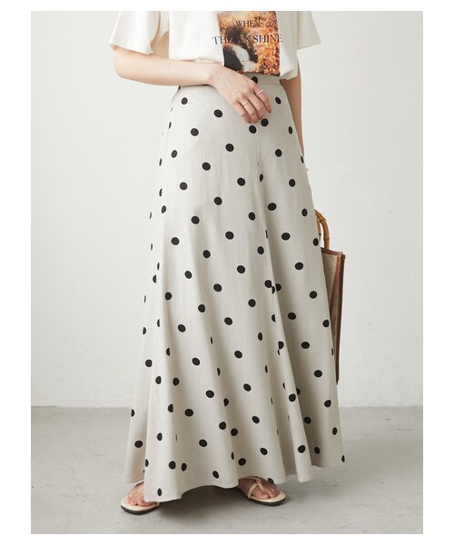 Green Parks(グリーンパークス)の「≪USED≫・SUGAR SPOON リネンドットマーメイドスカート(スカート・ブラック/ベージュ・F)」の22枚目の写真