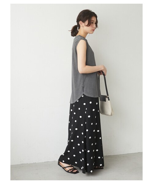 Green Parks(グリーンパークス)の「≪USED≫・SUGAR SPOON リネンドットマーメイドスカート(スカート・ブラック/ベージュ・F)」の2枚目の写真