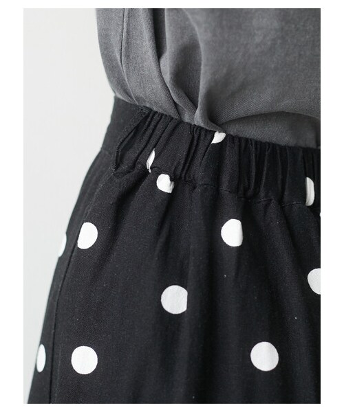 Green Parks(グリーンパークス)の「≪USED≫・SUGAR SPOON リネンドットマーメイドスカート(スカート・ブラック/ベージュ・F)」の8枚目の写真