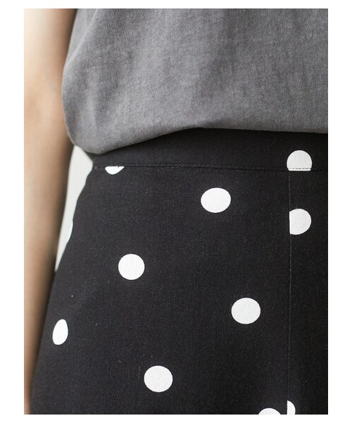 Green Parks(グリーンパークス)の「≪USED≫・SUGAR SPOON リネンドットマーメイドスカート(スカート・ブラック/ベージュ・F)」の6枚目の写真