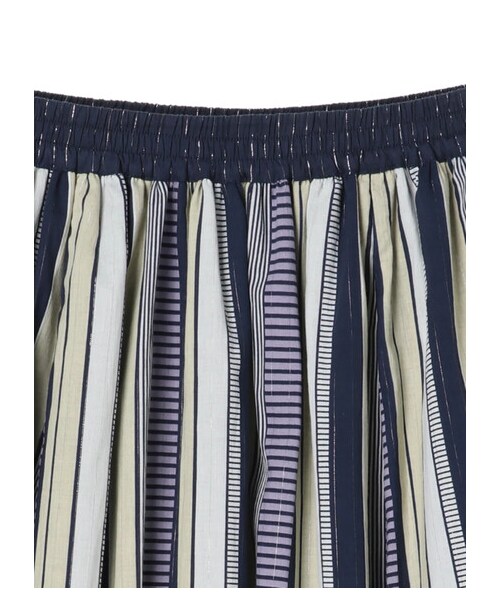 Green　Parks（グリーンパークス）の「・ELENCARE DUE マルチストライプスカート（スカート・チャコールグレー/ネイビー/パープル・F）」の16枚目の写真