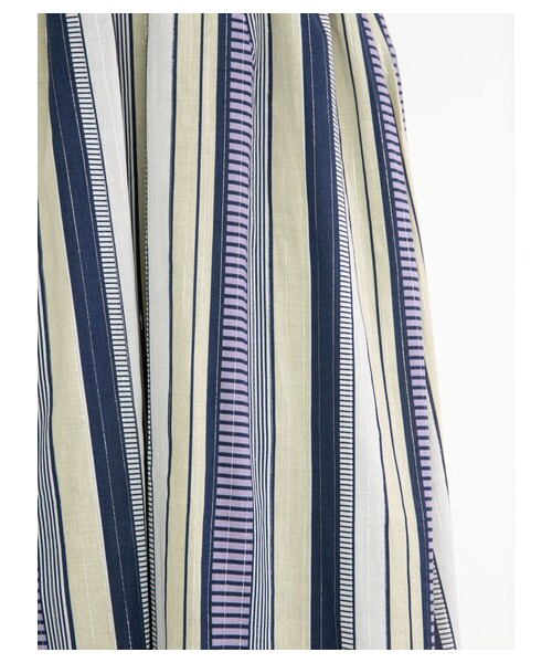 Green　Parks（グリーンパークス）の「・ELENCARE DUE マルチストライプスカート（スカート・チャコールグレー/ネイビー/パープル・F）」の10枚目の写真