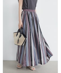 Green　Parks | ・ELENCARE DUE マルチストライプスカート(スカート)