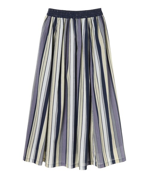 Green　Parks（グリーンパークス）の「・ELENCARE DUE マルチストライプスカート（スカート・チャコールグレー/ネイビー/パープル・F）」の20枚目の写真
