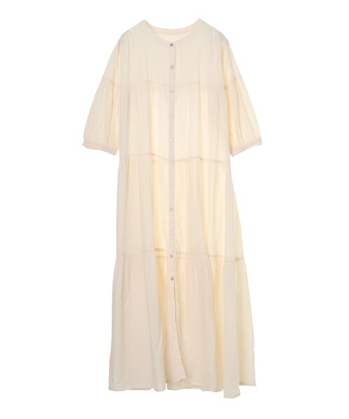 earth music&ecology（アースミュージックアンドエコロジー）の「ティアードワンピース（ワンピース/ドレス・オフホワイト/ブラック/サックスブルー/ピンクベージュ/エクリュ・F）」の11枚目の写真