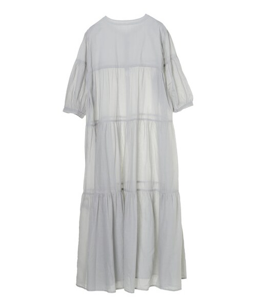 earth music&ecology（アースミュージックアンドエコロジー）の「ティアードワンピース（ワンピース/ドレス・オフホワイト/ブラック/サックスブルー/ピンクベージュ/エクリュ・F）」の2枚目の写真