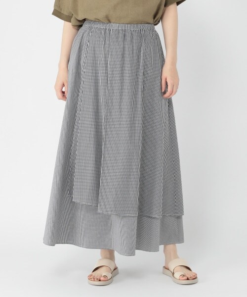 studio CLIP（スタディオクリップ）の「《kazumiさんコラボ》自由着回しスカート（スカート・ブラックギンガム/グリーンギンガム/ブラウンギンガム・M/L）」の18枚目の写真