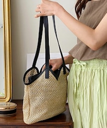 配色トートネットバッグ・全4色