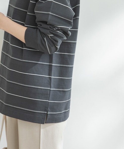 FORK&SPOON（フォークアンドスプーン）の「FORK&SPOON ランダムボーダーロングスリーブTシャツ（その他・レディース・IVORY/CHARCOAL・one）」の21枚目の写真