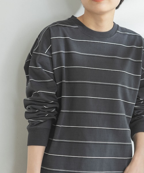 FORK&SPOON（フォークアンドスプーン）の「FORK&SPOON ランダムボーダーロングスリーブTシャツ（その他・レディース・IVORY/CHARCOAL・one）」の20枚目の写真