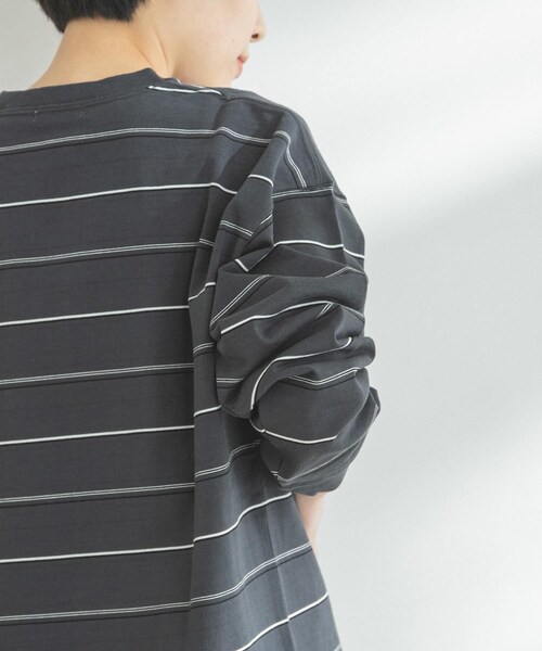 FORK&SPOON（フォークアンドスプーン）の「FORK&SPOON ランダムボーダーロングスリーブTシャツ（その他・レディース・IVORY/CHARCOAL・one）」の22枚目の写真