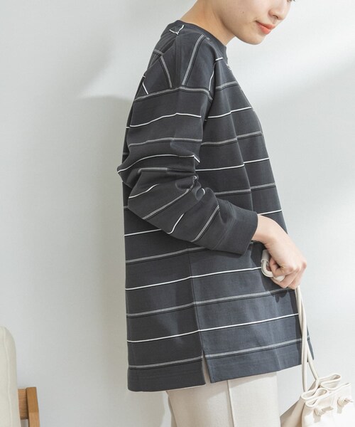 FORK&SPOON（フォークアンドスプーン）の「FORK&SPOON ランダムボーダーロングスリーブTシャツ（その他・レディース・IVORY/CHARCOAL・one）」の19枚目の写真