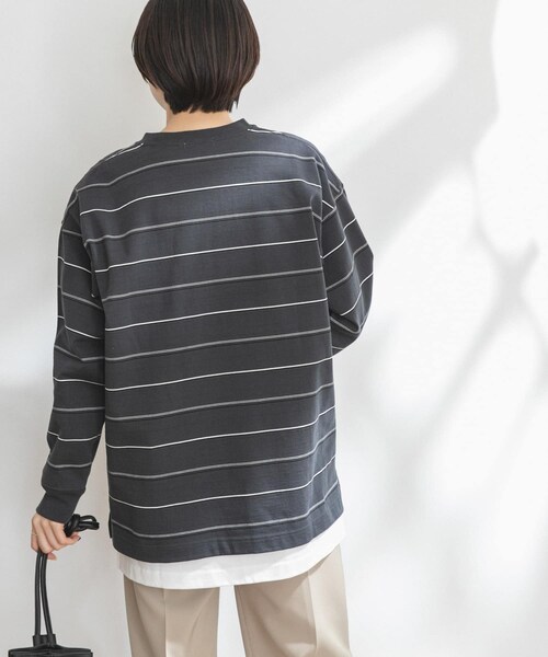FORK&SPOON（フォークアンドスプーン）の「FORK&SPOON ランダムボーダーロングスリーブTシャツ（その他・レディース・IVORY/CHARCOAL・one）」の13枚目の写真