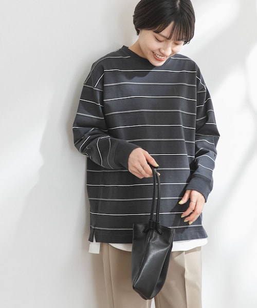 FORK&SPOON（フォークアンドスプーン）の「FORK&SPOON ランダムボーダーロングスリーブTシャツ（その他・レディース・IVORY/CHARCOAL・one）」の12枚目の写真