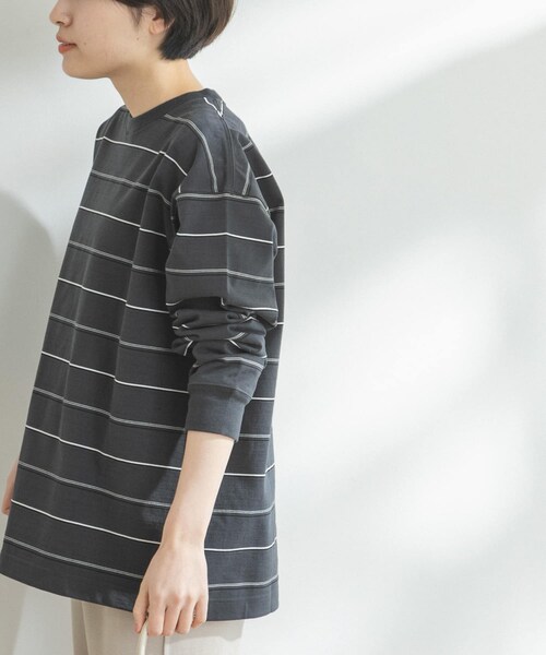 FORK&SPOON（フォークアンドスプーン）の「FORK&SPOON ランダムボーダーロングスリーブTシャツ（その他・レディース・IVORY/CHARCOAL・one）」の16枚目の写真