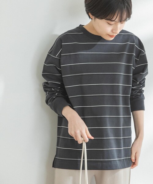 FORK&SPOON（フォークアンドスプーン）の「FORK&SPOON ランダムボーダーロングスリーブTシャツ（その他・レディース・IVORY/CHARCOAL・one）」の15枚目の写真