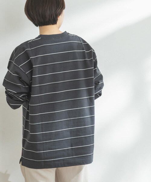 FORK&SPOON（フォークアンドスプーン）の「FORK&SPOON ランダムボーダーロングスリーブTシャツ（その他・レディース・IVORY/CHARCOAL・one）」の17枚目の写真