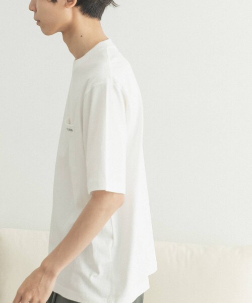 FORK&SPOON(フォークアンドスプーン)の「FORK&SPOON オーガニックコットン刺繍ロゴTシャツ(その他・メンズ・OFF/CHARCOAL・4/5)」の3枚目の写真