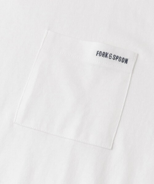 FORK&SPOON(フォークアンドスプーン)の「FORK&SPOON オーガニックコットン刺繍ロゴTシャツ(その他・メンズ・OFF/CHARCOAL・4/5)」の22枚目の写真