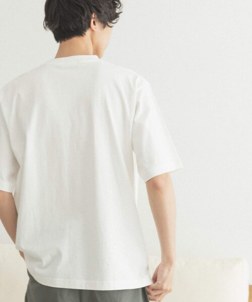 FORK&SPOON(フォークアンドスプーン)の「FORK&SPOON オーガニックコットン刺繍ロゴTシャツ(その他・メンズ・OFF/CHARCOAL・4/5)」の5枚目の写真