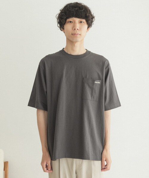 FORK&SPOON(フォークアンドスプーン)の「FORK&SPOON オーガニックコットン刺繍ロゴTシャツ(その他・メンズ・OFF/CHARCOAL・4/5)」の14枚目の写真