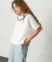 PUAL CE CIN | 襟ニットリブプルオーバー(Tシャツ/カットソー)