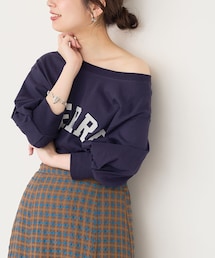 natural couture | 【WEB限定】カレッジロゴボリュームスリーブT(Tシャツ/カットソー)