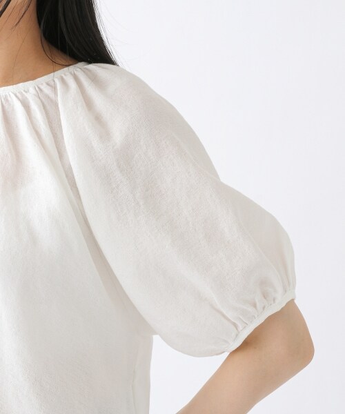 ALAND（エーランド）の「3.3Field Trip／ドロストHEM半袖プルオーバー（トップス・ブラック()/アイボリー()・FREE）」の12枚目の写真