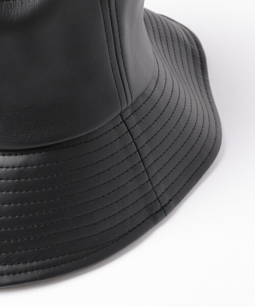 Heather（ヘザー）の「アソートバケットハット（帽子・ホワイトレザー/ホワイトコーデュロイ/ブラックレザー/ブラックコーデュロイ・ONESIZE）」の11枚目の写真