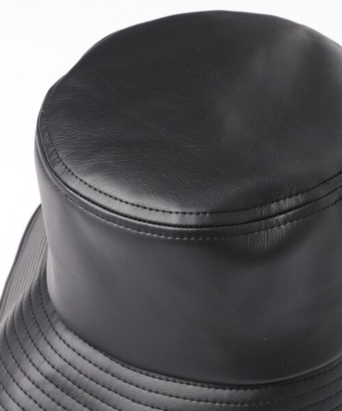 Heather（ヘザー）の「アソートバケットハット（帽子・ホワイトレザー/ホワイトコーデュロイ/ブラックレザー/ブラックコーデュロイ・ONESIZE）」の10枚目の写真