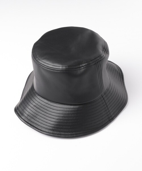 Heather（ヘザー）の「アソートバケットハット（帽子・ホワイトレザー/ホワイトコーデュロイ/ブラックレザー/ブラックコーデュロイ・ONESIZE）」の7枚目の写真