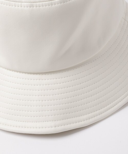 Heather（ヘザー）の「アソートバケットハット（帽子・ホワイトレザー/ホワイトコーデュロイ/ブラックレザー/ブラックコーデュロイ・ONESIZE）」の14枚目の写真