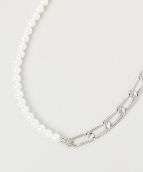 RAGEBLUE（レイジブルー）の「＜一部店舗限定＞パール/チェーンコンビネックレス（アクセサリー・シルバー系・ONE SIZE）」の11枚目の写真