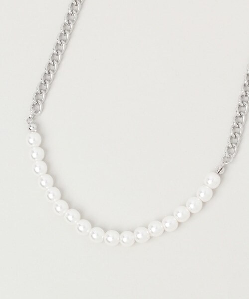 RAGEBLUE（レイジブルー）の「＜一部店舗限定＞パール/チェーンコンビネックレス（アクセサリー・シルバー系・ONE SIZE）」の9枚目の写真