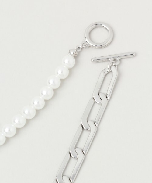 RAGEBLUE（レイジブルー）の「＜一部店舗限定＞パール/チェーンコンビネックレス（アクセサリー・シルバー系・ONE SIZE）」の12枚目の写真